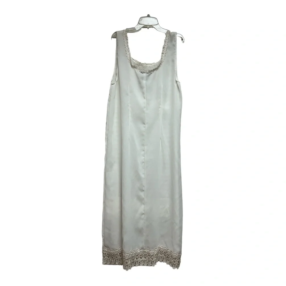 VTG NWT The Limited Nightgown Ivory White Lace Trim Long Maxi 90s Cottagecore